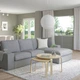 Диван 3-місний IKEA KIVIK з шезлонгом Tibbleby сірий/бежевий (994.405.90) - изображение 2