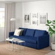 Диван 3-місний розкладний IKEA FRIHETEN Skiftebo синій (604.315.63) - изображение 2
