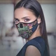 Захисна маска для обличчя багаторазова з повнокольоровим принтом поліестер&nbsp;бавовна - зображення 2