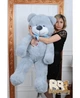 Мишка плюшевый BigBears 120 см. Серый - изображение 1