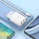 Мережевий зарядний пристрій Hoco C103A з кабелем Type-C Cable Courser Dual-Port Charger 2USB 2.1A White - зображення 7