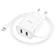 Зарядное устройство со встроенным кабелем Micro-USB Android HOCO C103A |2USB / 2.1A| Белый - изображение 3