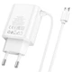 Зарядное устройство со встроенным кабелем Micro-USB Android HOCO C103A |2USB / 2.1A| Белый - изображение 5
