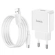 Сетевое зарядное устройство Hoco C106A Leisure single port charger set (with Type-C cable) White - изображение 6