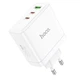 Сетевое зарядное устройство Hoco N30 Glory PD65W three-port (USB + 2USB-C) fast charger White - изображение 1