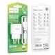 Мережевий зарядний пристрій Hoco C106A Leisure single port charger set (with Lighting cable) White - зображення 7