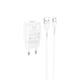 Мережевий зарядний пристрій Hoco C96A single port charger set (with Type-C cable) White - зображення 1