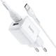 Адаптер мережевий Hoco Type-C Cable Briar dual Port charger set N8 |2USB, 2.4A| (Safety Certified) білий - зображення 5