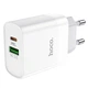 Мережевий зарядний пристрій Hoco C80A Rapido PD20W+QC3.0 charger White - зображення 5