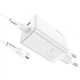 Сетевое зарядное устройство Hoco N23 Astral PD45W dual port (2USB-C) charger set (Type-C to Type-C cable) White - изображение 4