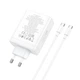 Сетевое зарядное устройство Hoco N31 Leader PD100W four-port (USB + 3USB-C) fast charger set (Type-C to Type-C cable) White - изображение 5