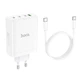 Сетевое зарядное устройство Hoco N31 Leader PD100W four-port (USB + 3USB-C) fast charger set (Type-C to Type-C cable) White - изображение 6