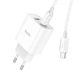 Мережевий зарядний пристрій Hoco C80A Plus Rapido PD20W+QC3.0 charger set (Type-C to Type-C cable) White - зображення 5