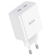 Сетевое зарядное устройство Hoco C108A Leader PD35W dual port (2USB-C) charger White - изображение 1