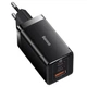 Сетевое зарядное устройство Baseus 65W Quick Charge GaN2 Pro QC4.0+PD3.0 1USB+2Type-C 5A + кабель Baseus Type-C to Type-C 100W 20V/5A 1м Black - изображение 1