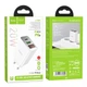 Сетевое зарядное устройство Hoco C100A PD20W+QC3.0 charger with digital display White - изображение 7