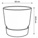 Горщик Elho greenville round 20cm графіт 356842 - зображення 4