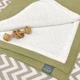 Плед одеяло детское, размер 80х100 см, WellSoft Рогожка олива топ - изображение 3