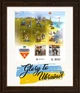 Фоторамка для марки F Пес Патрон "Glory to Ukraine" 17.5-21 під марку 12.4-12.4 багет: DL1903-03 бронза (з антибліковим склом 2мм, паспарту біле, двп) EmojiFrame - зображення 1
