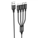 Кабель Hoco Combo 4-in-1 2type-C+Lightning + Micro USB Super charging cable X76 |1M, 2A| black - изображение 10