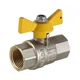 Кран газовий кульовий Valves 1001 ЖМ 1/2" ВВ PN30 прямий - изображение 1