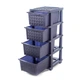 Комод r-plastic "компакт плюс" 4 яруса 34*40*86см, фиолет - изображение 2