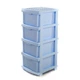 Комод r-plastic "компакт плюс" 4 яруса 34*40*86см голубой - изображение 1