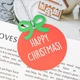 Бирка-открытка Lesko Happy Christmas! для новогодних подарков (OPT-121) - изображение 2