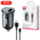 Автомобильное зарядное устройство с быстрой зарядкой + кабель Lightning XO CC46 |1USB, QC3.0 18W| Серый - изображение 6