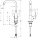 Змішувач для кухні Hansgrohe Focus M41 31820670 - зображення 3