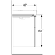 Тумба под умывальник Geberit Smyle Square 75 см 500.353.JK.1 черный матовый - изображение 2