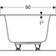 Ванна акриловая Geberit Soana Duo 190x90 554.005.01.1 + ножки - изображение 2