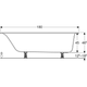 Ванна акриловая Geberit Soana 180x80 554.015.01.1 + ножки - изображение 5