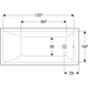 Ванна акриловая Geberit Selnova Square 150x70 554.381.01.1+ ножки - изображение 4