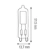 Лампа G9 COB LED 3W 2700K 300Lm 220-240V скло Horoz Electric (001-047-0003-020) - зображення 2