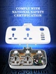 Сетевой удлинитель фильтр LDNIO SC2413 |2500W, 2M, 2 розетки, 3USB/1Type-C, 10A/20W, PD/QC| White - изображение 11