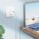 Кабель Type C на Type C с поддержкой быстрой зарядки 60W: надежный и удобный, прозрачный пластик и двухцветная оплетка в стильном исполнении - Green (U111) - изображение 2