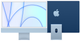 Monoblokowy Apple iMac 24" M1 iMac 4.5K. 8-rdzeniowy procesor graficzny. 256 GB (MGPK3) - obraz 1