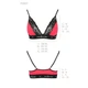 Эластичный топ с кружевом красно-чёрный Passion PS001 TOP size XL - изображение 5