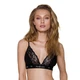 Эластичный топ с кружевом Passion PS001 TOP L, black - изображение 1