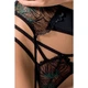 Комплект білизни FLORIS SET black L/XL - Passion Exclusive: ліф, трусики, пояс для чулків - зображення 5