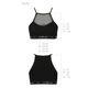 Спортивний топ з прозорою вставкою чорний passion PS006 TOP size XL - зображення 6