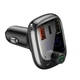 FM-трансмиттер (модулятор) Baseus T typed S-13 Bluetooth MP3 car charger (CCTM-B01) Black - изображение 1