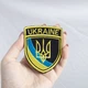 Набор шевронов 3 шт на липучке погон "УЗ" шеврон-погон Укрзалізниця, цветной патч Укрзалізниця на флаге, шеврон Тризуб, вышитый патч нашивка - изображение 2