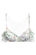 Верхняя часть купальника H&M 0495976 Цветы 40 Белая - изображение 1