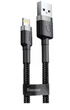 Кабель Baseus Cafule Lightning Charging 1.5A 2m Темно-сірий - зображення 2