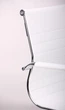Кресло офисное конференционное белое на полозья Slim CF (XH-632C) с подлокотниками, хром TM AMF - зображення 5