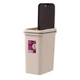 Ведро для мусора 10 л с крышкой пластиковое MVM BIN-04 10L BEIGE - изображение 4