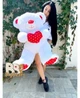 Плюшевый мишка с сердцем BigBears 100 см. Белый - изображение 1