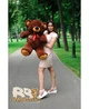 Ведмедик плюшевий сидячий BigBears 100 см. Шоколадний КІ-162-0123 - зображення 3